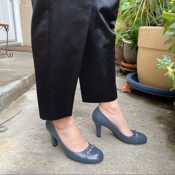 Gucci Shoes - Vintage grayish blue/silver Gucci heels